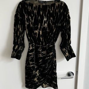 Zara - Shiny Draped Mini Dress - XS